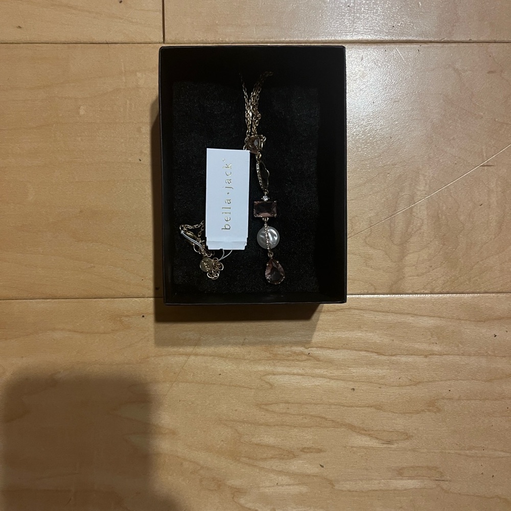 Bella Jack Gold and Pink Pendant Necklace